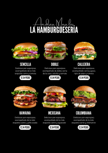 Menú de pizzería con ilustraciones de ingredientes y precios destacados.