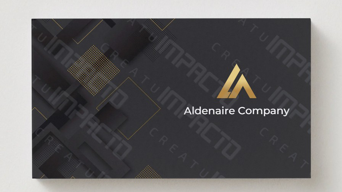 Ejemplo de tarjeta de bienvenida elegante con identidad visual de marca
