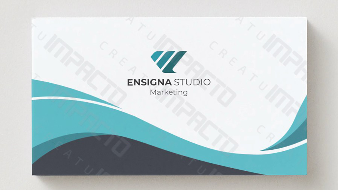 Tarjeta de bienvenida con diseño gráfico profesional y mensaje personalizado.